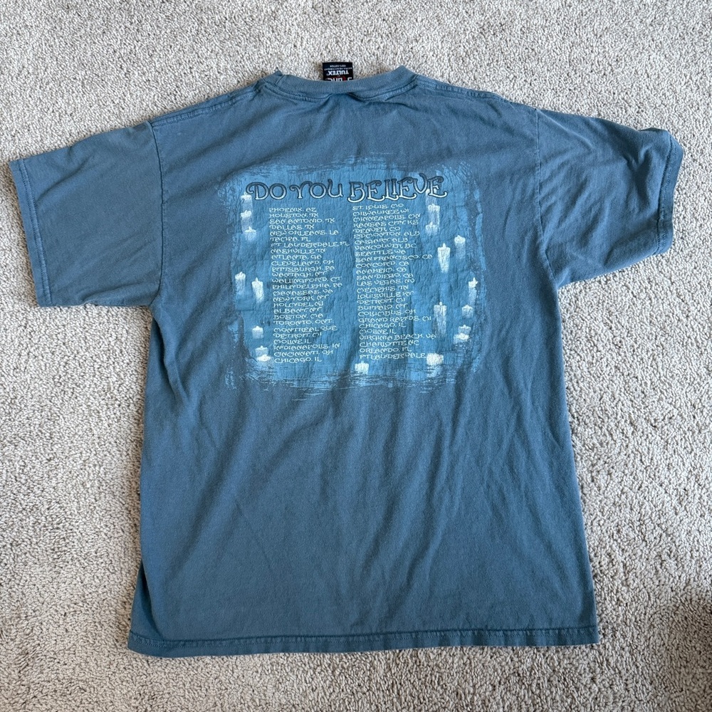 Vintage 1999 Cher Believe Tour T-shirt Giant Tultex Tag Large 20x28 90s - Picture 4 of 7